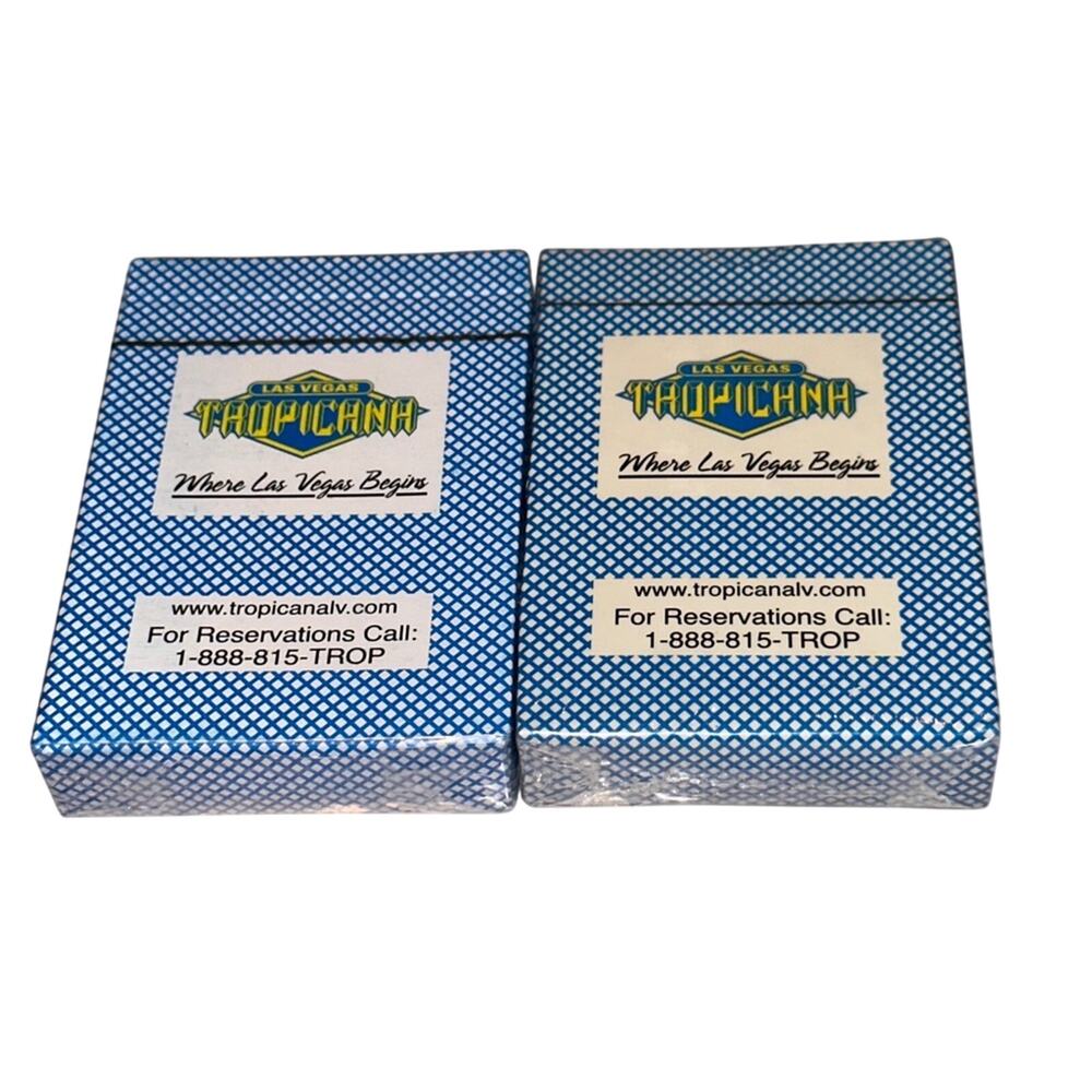 2‎ VINTAGE TROPICANA Where Las Vegas Begins Playing Cards Deck SEALED